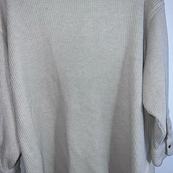 Aerie LumberJane Waffle Shirt cream medium - Picture 12 of 13